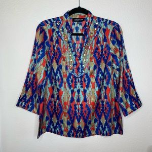 JONES NEW YORK | Signature Multi Colored Blouse